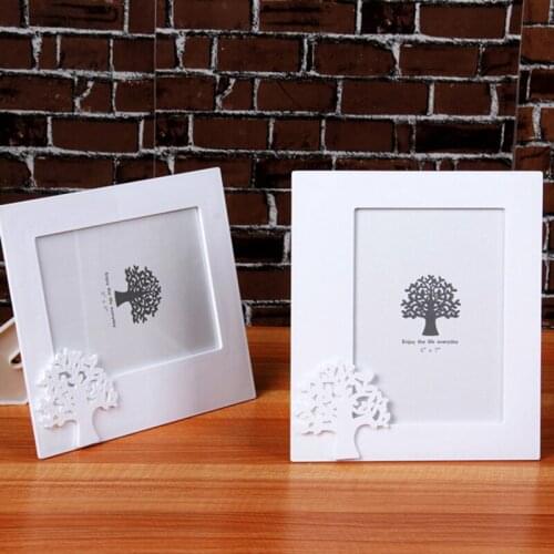 7inch Plastic Photo Frame Home Table Decor Children Photo Frame White Color Carved Decoration Gift Ornament