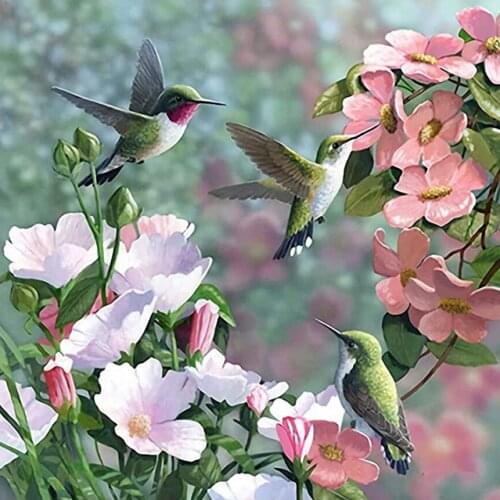 5D DIY Diamond Painting Full Square Animals Birds Flowers Cross Stitch Kit Embroidery Mosaic Art Picture of Rhinestones Decor