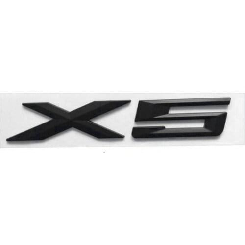 1pc ABS Plastic Car Sticker Letter Trunk Emblem Rear Badge Decal Sticker Black 150*30mm For BMW X 5 E70 ‎E53 ‎F15 X5 Car Stick