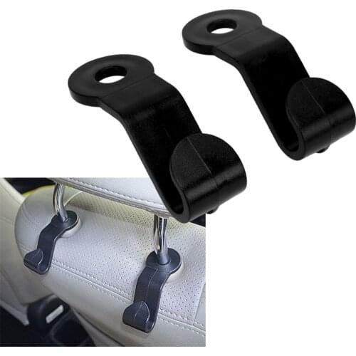 1 Pair Car Back Seat Headrest Hanger Convenience Auto Fastener Clip Holder Hook for Bag Grocery Organizer Car Clips