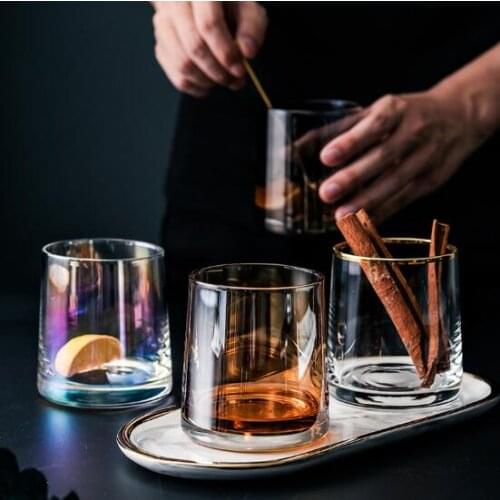 Dazzle glass glass transparent whisky glass beer juice drink cup