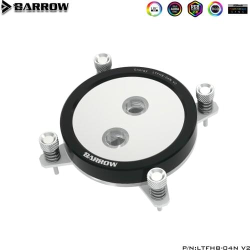 Barrow RGB CPU Block Micro Waterway Jet Type (Supreme Edition) Round Shape for INTEL platform LRC2.0 5V MOBO AURA LTFHB-04N V2