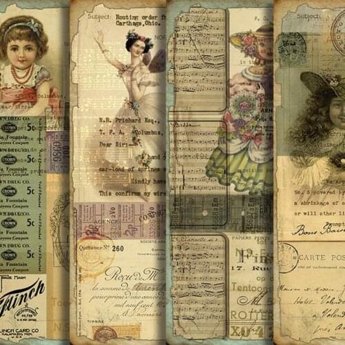 2kinds Vintage material paper DIY scrapbooking base collage diary gift packaging decoration material paper