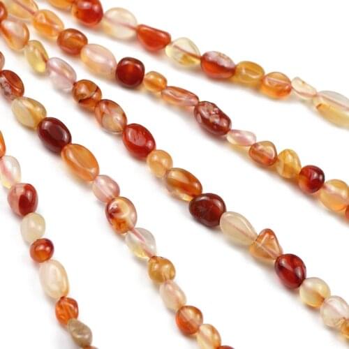 4~8mm Irregular Natural Red Agates stone beads Charms Loose Spacer beads for jewelry making Bracelet Earrings Accessories 15inch