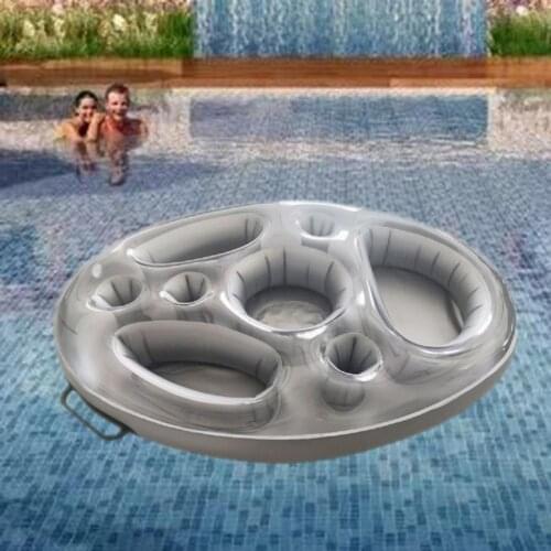 Swimming Bucket Cup Holder Drink Holder Large Capacity Drink Fruit Serving Load Bearing Summer Party Inflatable Float Table Tray