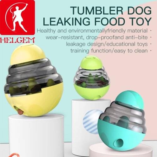 Dog Food Treat Dispenser Toy Tumbler Design Heavy Duty Cat Stimulation Puzzle Feeder Toy Pets Slow Kibble Dispensing Ball