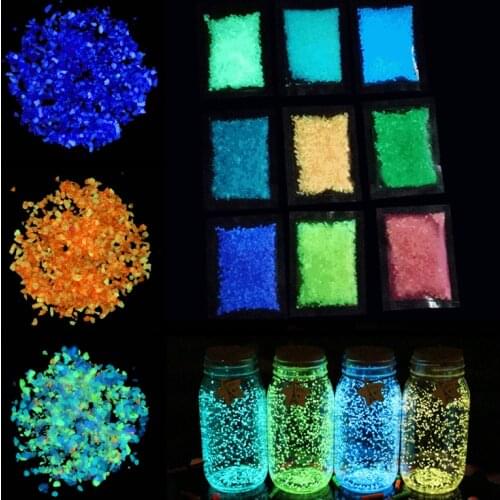 10/30g Luminous Sand Stones Garden Park Road Pebbles Glow in Dark Ornament Party Wishing Bottle Luminous Sand Stones Decoration7