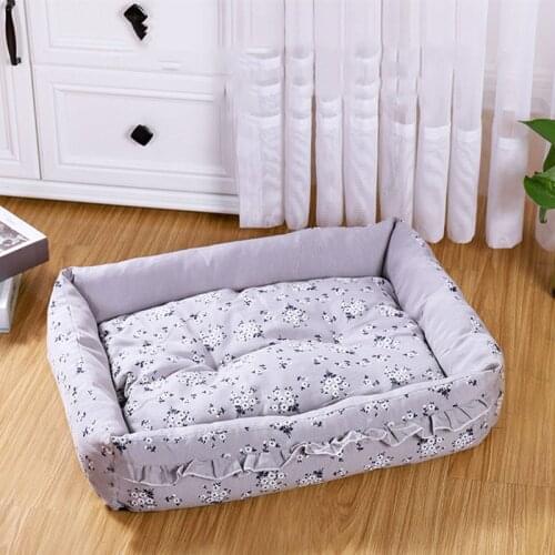 Dog Bed Lace Flower Design cama para gato Winter Warm Cats Bed House for Small Medium Dogs cats dog beds for medium dogs