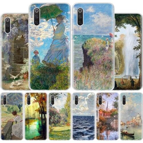 Hot Claude Monet Garden Lotus Bridge Cover Phone Case For Xiaomi Note 10 Mi 11 9 8 CC9 5X 6X 9T 10T A3 Poco X3 NFC F1 Pro Lite