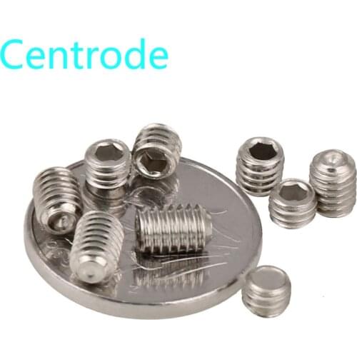 M1.6- M6 304 stainless steel concave end set screw hex headless screw Meter screws10Pcs