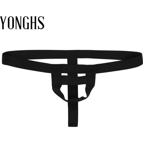 Mens Open Butt Underpants Lingerie Sexy Hollow Out T-back Thongs Panties Low Waist G-string Elastic Waistband Briefs Jockstraps