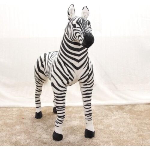 Wholesale Stand Plush Zebra Simulation Stuffed Toys Children Photography Props Home Decoration Animals zoo Zebra Model Kids Gift