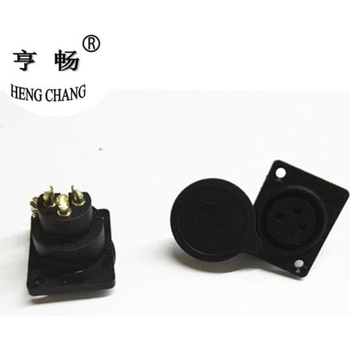 XLR Female Connector 3 Pin Socket Panel Mount Chassis Bike Battery Charging Port Adapter