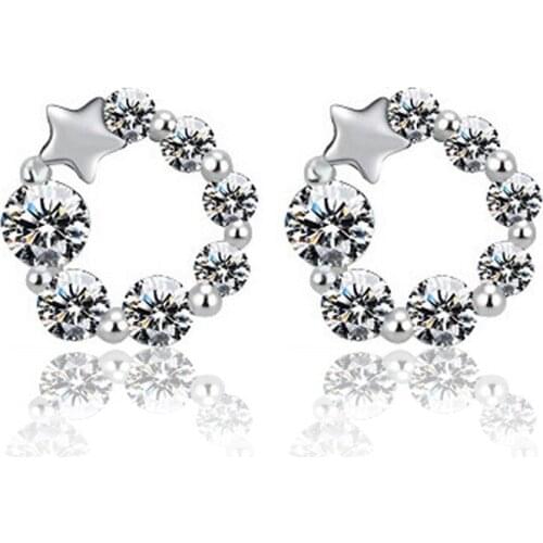 Europe And The United States 2020 Punk New Fashion Earrings Crystal Lucky Star Wholesale Earrings Sales Luxury Earings