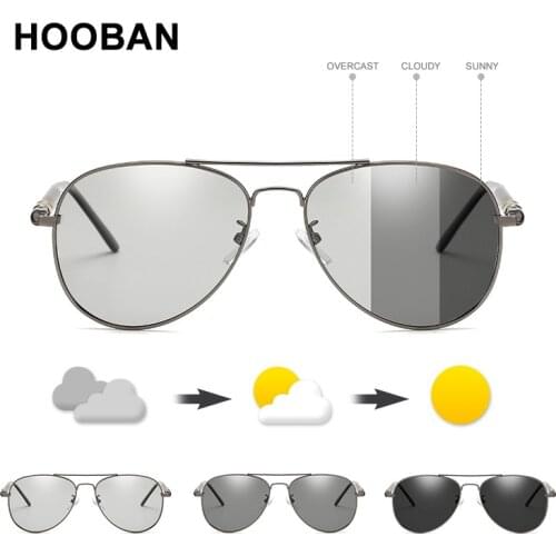 Vintage Pilot Photochromic Sunglasses Men Women Fashion Fishing Polarized Sun Glasses Male Driving Chameleon Eyeglasses Goggle