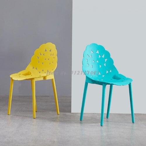 Outdoor chair backrest makeup chair plastic nordic dining chair modern minimalist lazy net red home restaurant ins wind