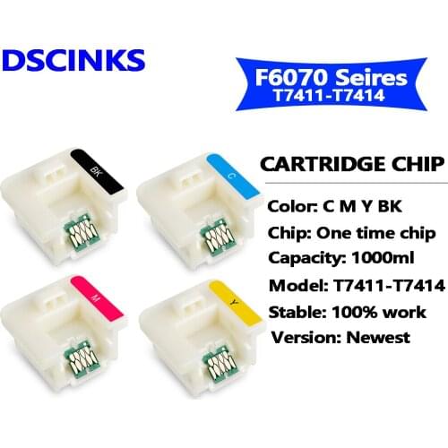 2020 T7411 T7412 T7413 BK C M Y ink chip For Epson Surecolor F6000 F7000 F6070 F7070 F7200 F7100 F9200 printer cartridge chips