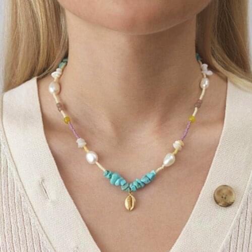 Baroque pearl womens necklace bohemian court jewelry 4A pearl Collier de perles baroques collier de femmes short necklace 2020