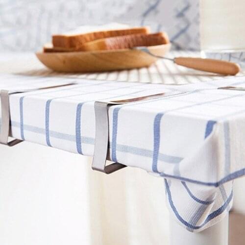12pcs Stainless Steel Table Cover Clips Easy To Install And Remove Holder Cloth Clamps Picnic Wedding Party Home Garden Supplies