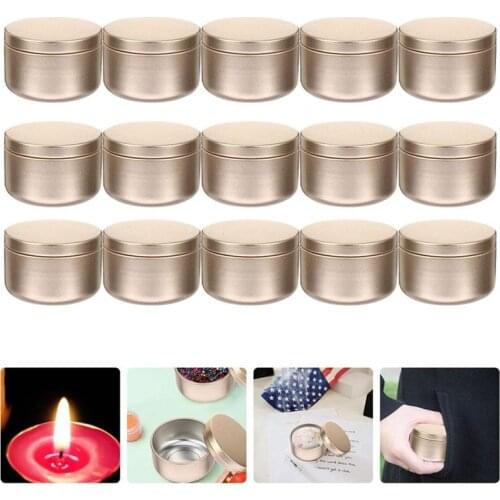 24 Pcs Aluminum Candle Tin Round Candle Containers Practical Candle Jars