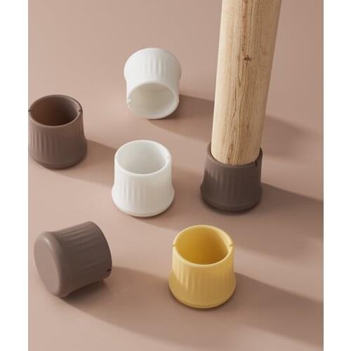 4pcs Silicone Chair Leg Cover Furniture Table Leg Feet Cap Cover Protector Feet Pads Anti-slip Floor Protection Chair Leg Caps