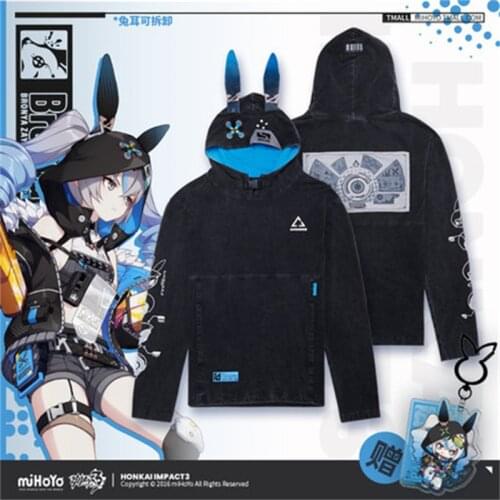 Anime Game Honkai Impact 3 COSPLAY Bronya HAXXOR BUNNY Theme Series Mens And Womens Sweater Hoodies Couple Tops