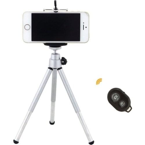 Wireless Bluetooth Remote W/ Stand Tripod Mount and Cell Phone Clip Clamp Holder