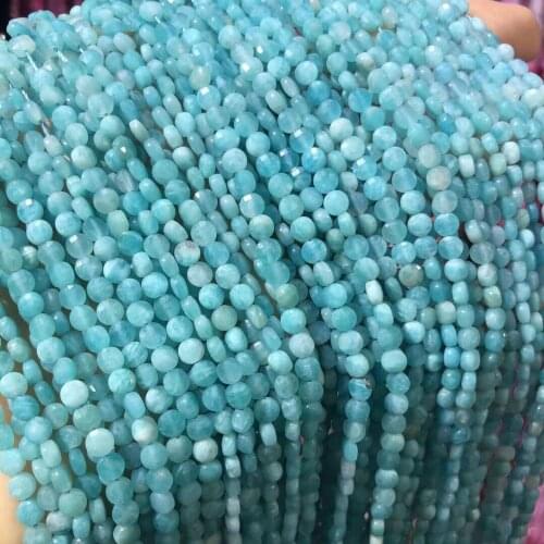 Small Beads Natural Stone Beads Natural Amaz 4mm Section Loose Beads for Jewelry Making Necklace DIY Bracelet