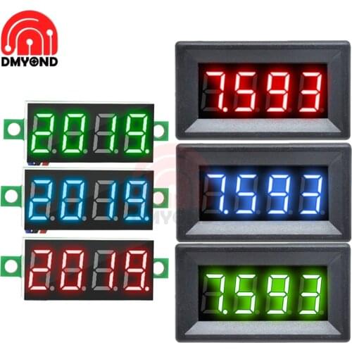 0.36 Inch Mini Digital Voltmeter 0-100V DC Volt Voltage Meter LED Panel Electric Voltage Tester Gauge 3 Wires 12V 24V 48V 4 Bit