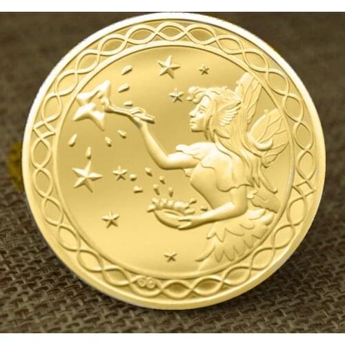 Tooth Fairy Series Childrens Medal Gold-plated Silver Embossed Metal Badge Challenge Coin Collectibles Home Decoration Crafts