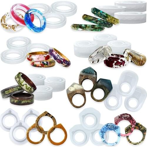 Resin Ring Mold Silicone Ring Assorted Sizes Epoxy Casting Mold Circle Shape Jewelry Mold DIY Ring Resin Mold for Jewelry Making