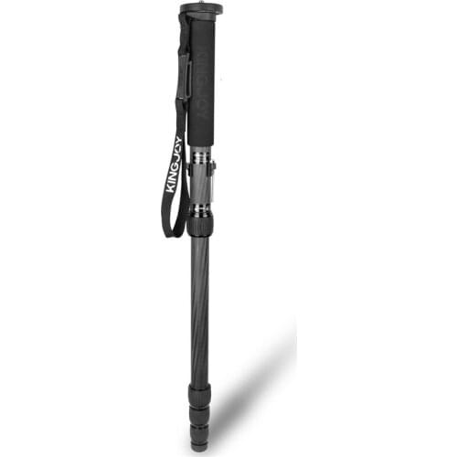 Kingjoy MP329 Carbon Fiber Lightweight Monopod 165cm 5-section Video Professional Monopod with 1/4" 3/8" Screw by DHL