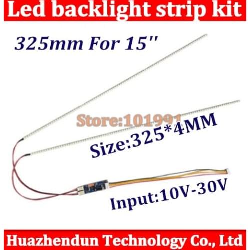 2pcs 325mm 15'' Adjustable brightness led backlight strip kit,Update your 15inch ccfl lcd screen panel monitor to led bakclight