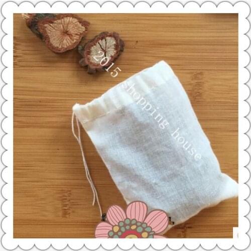 Kitchen cooking tools supplies empty tea bags With String heal seal filter cotton bag for Herb Loose Tea 8CM*10CM
