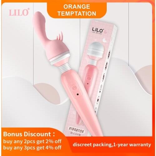 Mini Magic AV Wand USB Charge Powerful Orgasm Squirt Massager Brush Clitoris Stimulator Vibrators Adult Dolls Sex Toys For Women