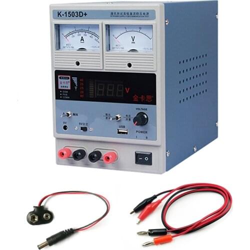 15V 3A Mini Digital Variable Adjustable DC Power Supply Laboratory Supply Switching For Laptop Phone Testing Power Repair Tools