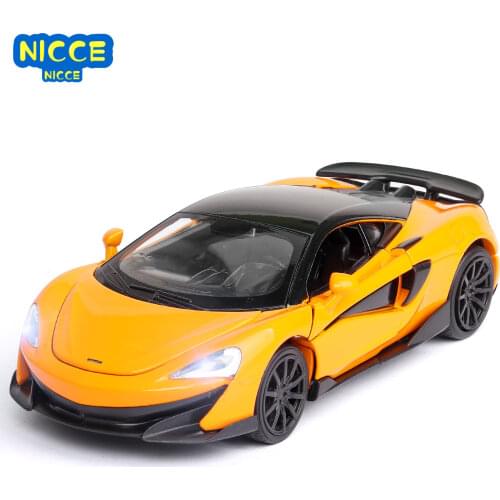 Nicce 1:32 Diecast Alloy Sport Car Model McLaren 600LT Pull Back With Sound Light Diecasts Toy Vehicles For Children
