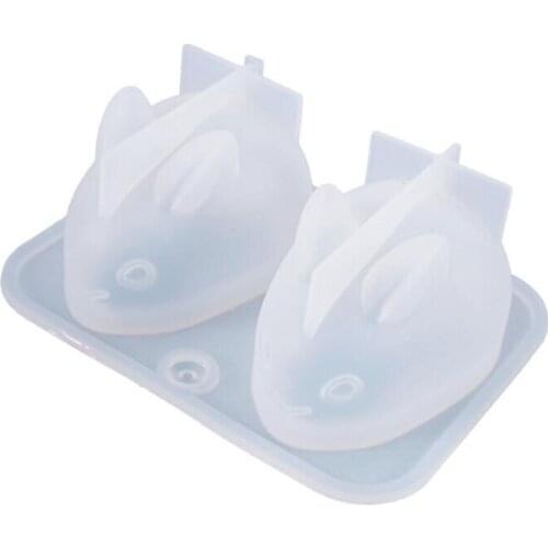 N7MF Cute 3D Rabbit Pendant Casting Silicone Mould DIY Craft Crystal Epoxy Resin Mold