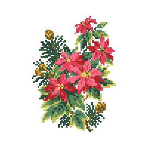 Cross stitch Handmade 14CT Counted Canvas DIY,Cross-stitch kits,Embroidery Riolis 461 Christmas Flower 23-28