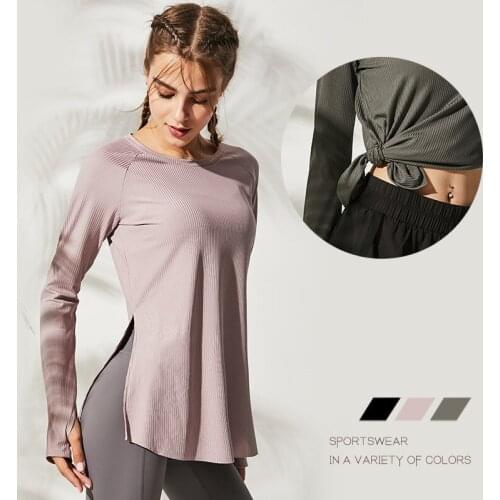 New thread fitness women seamless breathable long sleeve yoga clothes net red running clothes