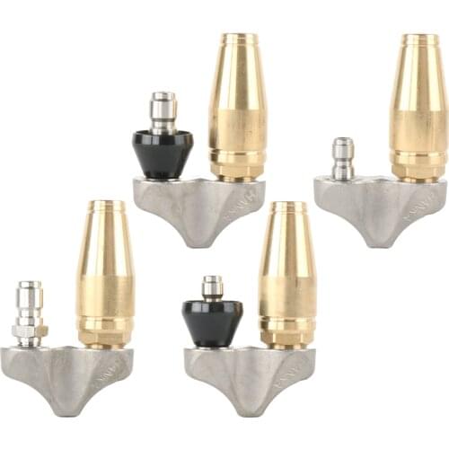 Cleaning Reverse Turbo Sewer Drain Jetter Nozzle with Quick Connect Fitting Replacement 1pc Replace