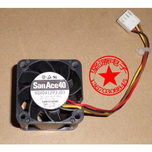 Sanyo Denki 9GV0412P3J03 Server Cooling Fan DC 12V 0.60A 40x40x28mm 4-wire