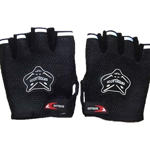 Men & Womens Gym Weight Lifting Gloves Sports Training Gloves Exercise Body Building Fitness Bar Grips Crossfit Workout Black