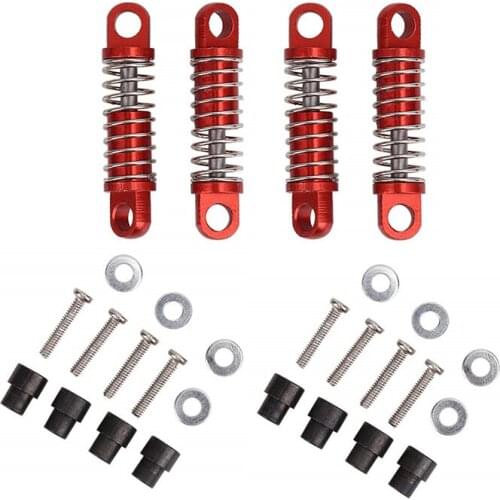 Retail 4Pcs Alloy Shock Absorber Damper Oil Filled Type for Rc Hobby Model Car 1/28 Wltoys K969 K989 P929 Drift Rally Bigfoot,Re