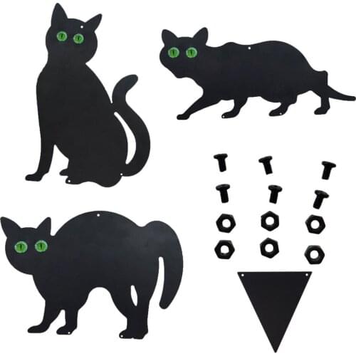 Black Cats Bird Deterrent Pest Scarers Rat-proof Garden Deterrent 3 PCS 1 Set Different Shapes 3 Pcs Garden Animal Repellent
