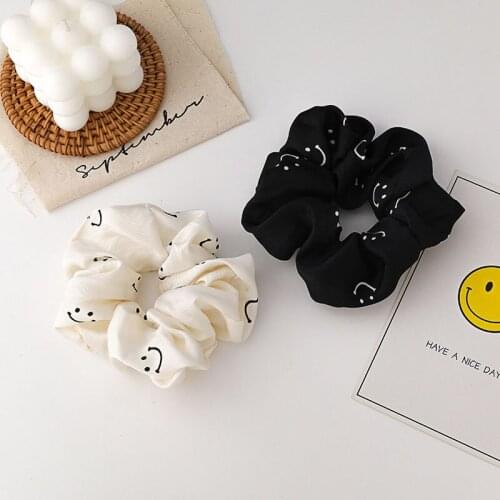 Smiley Hair Rope Hair Ring Simple Elegant Cute Hair Accessories 2021 New Fashion Jewelry Girl Gift