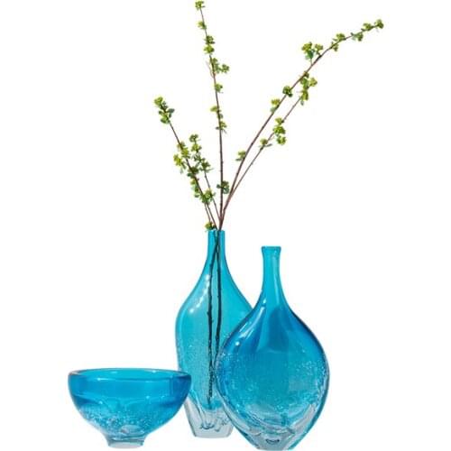 Glass Vase Ornament Entry Luxury Home Flower Ware Living Room Desktop Ornaments