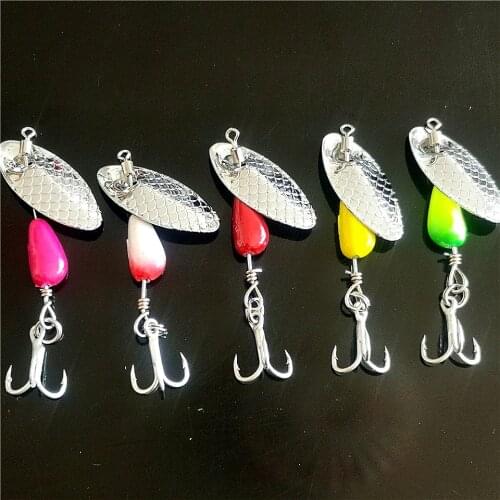 Swolfy 5pcs/Lot Spoon Spinner Bait 2.5g/4.5g Metal Bait Artificial Wobblers CrankBaits Jig Sequin Lure Fishing Tackle