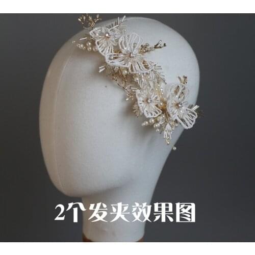 1 pc beaded headdress women barrettes styling hair wear wedding hair accessories