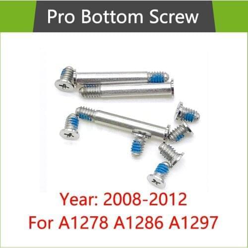 10set/lot New For MacBook Pro 13" 15" 17" A1278 A1286 A1297 Back Cover Screw Computer Case Bottom Cover Screws